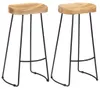 vidaXL Gavin Barhocker 2 Stk. Massivholz Mango Produktbild-Vorschau 8