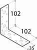 20x Winkelverbinder 102x102x35mm verzinkt Lochplattenwinkel Produktbild-Vorschau 2