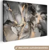 MuchoWow® - Leinwandbilder - Grau - Luxus - Gold - Marmor, Produktbild-Vorschau 1
