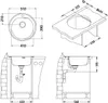 Umyvadlo Alveus Monarch Form 30, priemer 510 mm, hĺbka 185 Náhľad obrázku produktu 2