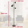 B.K.Licht Lampadaire design LED métal lampe retro sur pied Voir les images du produit 5