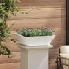 vidaXL Garten-Pflanzgefäß Weiß 50 x 50 x 15 cm Produktbild-Vorschau 4
