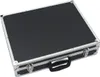 A black storage case with silver trim and a silver handle is shown from a diagonal angle. Produktbild-Vorschau