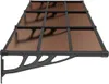 vidaXL Strieška na dvere čierna 297,5x90 cm Polykarbonát Náhľad obrázku produktu 4