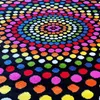 Teppich Kurzflor Bunt Wohnzimmer Patchwork Wellen Punkte Produktbild-Vorschau 3