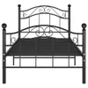 vidaXL Bett Schwarz Metall 90x200 cm Produktbild-Vorschau 2