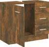 vidaXL Umývadlová skrinka Smoked Oak 63x30x54 cm Materiál Náhľad obrázku produktu 4