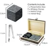 A whiskey stone gift set with dimensions and contents listed. Produktbild-Vorschau
