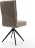 DELIFE Esszimmerstuhl Pela-Flex Mikrofaser Taupe Vintage Produktbild-Vorschau 5