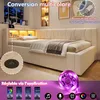 Canapé-lit hydraulique 90x200 cm avec port USB, lit pour Voir les images du produit 6