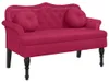 vidaXL Sitzbank mit Kissen Weinrot 120,5x65x75 cm Samt Produktbild-Vorschau 1