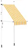 vidaXL Marquise rétractable Manuelle 100 cm Orange/Blanc Voir les images du produit 9