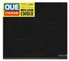 A black induction cooktop with three heating elements and a digital display. Voir les images du produit