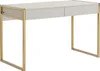 Schreibtisch mit 2 Schubladen - MDF & Metall - Beige & Produktbild-Vorschau 7