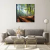 Bilder auf glas - Wald Blätter Sonne - 70x70cm - Glasbilder Produktbild-Vorschau 7