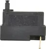 A close-up studio shot of a black electrical switch with gold-colored metal contacts. Náhľad obrázku produktu