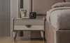 Doppelbett Schlafzimmer Bett Nachttische Beige Set 3tlg Produktbild-Vorschau 8