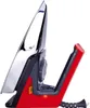 A side view of a red and silver steam iron on its stand. Anteprima dell’immagine prodotto