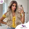 SassyGoods Luxus Blonde Perücke Aschblond Front Lace Wig – Produktbild-Vorschau 2