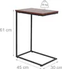 Relaxdays Beistelltisch, HxBxT: 61x45x30 cm, MDF, Metall, Produktbild-Vorschau 4