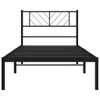 The Living Store Bettgestell mit Kopfteil Metall Schwarz Produktbild-Vorschau 4