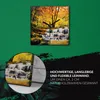 Coloray Uhr auf Leinwand 30x30 cm Wand Uhr Dekoration Produktbild-Vorschau 5
