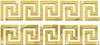 Two rows of gold geometric Greek key pattern stickers against a white background. Náhľad obrázku produktu