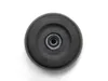 A close-up, top-down view of a black wheel with a bearing in the center, isolated on a white background. Produktbild-Vorschau