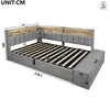 Merax Tagesbett 140x200 cm, Daybett Polsterbett mit Produktbild-Vorschau 5