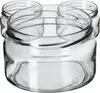 A close-up studio shot of a set of empty glass jars. Produktbild-Vorschau