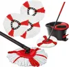 A collection of mop heads and a mop bucket with a mop handle, arranged on a white background. Náhled obrázku produktu