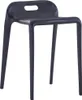 vidaXL Stapelbare Hocker 4 Stk. Schwarz Kunststoff Produktbild-Vorschau 3