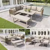 Merax Gartenmöbel Set für 6–8 Personen mit PE Rattan, Produktbild-Vorschau 5