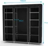 Intirilife Faltschrank 150x175x45 cm in RABEN SCHWARZ - mit Produktbild-Vorschau 2