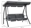 Outsunny Balancelle de Jardin Convertible 3 Places Grand Voir les images du produit 3