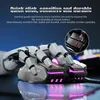 A robotic hand is interacting with a gaming mouse, with text highlighting its features. Produktbild-Vorschau