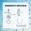 Bauchnabelpiercing Set 14G Chirurgenstahl CZ Herz Produktbild-Vorschau 5