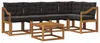 vidaXL Outdoor-Sofagarnitur mit Kissen 6 pcs Natürlich und Produktbild-Vorschau 1