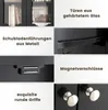 Collage of product features with German text descriptions. Voir les images du produit