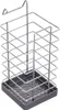 A silver wire utensil holder with a gray plastic base, shown against a white background. Náhled obrázku produktu