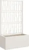 A white planter box with a trellis attached. Podgląd zdjęcia produktu