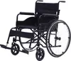 A black wheelchair is shown against a white background. Voir les images du produit