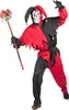 A person wearing a jester costume holding a staff. Podgląd zdjęcia produktu