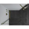 A top-down view of a modern shower enclosure with gold accents. Podgląd zdjęcia produktu
