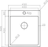 Sinks BLOCKER 450 V 1mm kartáčovaný Náhled obrázku produktu 2
