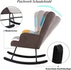 Schaukelstuhl Patchwork-Stuhl mit Metallrahmen und Holzfuß, Produktbild-Vorschau 3