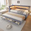 Merax, sofá cama con cabecera tapizada, tamaño 90x190 cm, Vista previa de la imagen del producto 1