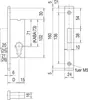 WSS Rohrrahmenschloss (Einsteckschlosss) U-Stulp mit Riegel Produktbild-Vorschau 2