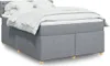 Boxspringbett mit Matratze Hellgrau 160x200 cm Stoff Produktbild-Vorschau 2