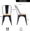 2x Küchenstuhl Stuhl Esszimmerstuhl aus METALL Sitzfläche Produktbild-Vorschau 7